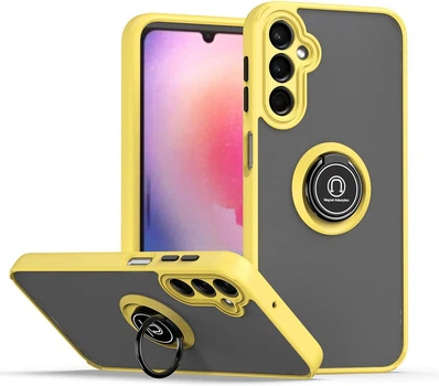 Чохол Fiji Colorframe для Samsung Galaxy A05s (A057) матовий бампер з кільцем підставкою Yellow