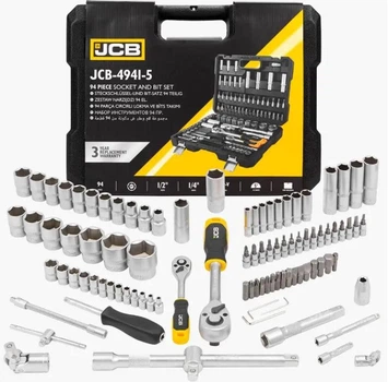 Набор инструментов 94 ед. 1/4", 1/2" (6гр.) JCB Tools JCB-4941-5
