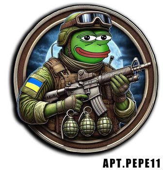 Військовий шеврон Shevron.patch бойовий Пепе з автоматом (PEPE11)