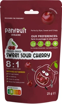 Черешня сублимированная Panfruit Слайсы 25 г (4820195681138)