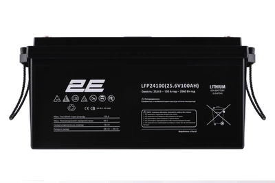 Батарея LiFePO4 2E 2E-LFP24100-LCD 24В, 100 Аг, LiFePO4. BMS, 8S, LCD екран
