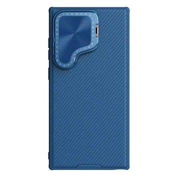 Карбоновая накладка Nillkin Camshield Prop для Samsung Galaxy S24 Ultra Blue