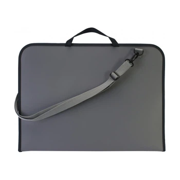 Портфель А2 MAXI Cool for School на пластиковой молнии с тканевыми ручками и ремнем серый (MX30042)