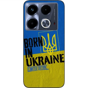 Силиконовый чехол SMTT для Infinix Note 40 (Х6853) с картинкой Рожден в Украине