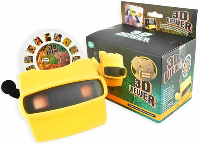 Projektor-okulary Robetoy 3D Viewer Przeźrocza Zwierzęta 12 cm Zółty (7300009590001)