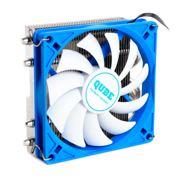 Процесорний кулер QUBE QB-OL400 Blue (92mm/4pin/800-3000RPM/33dBA/4 тепл. трубки)