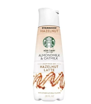 Растительные сливки для кофе Starbucks Almond Milk and Oat Milk Hazelnut Latte Coffee Creamer 282 мл