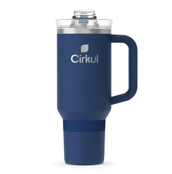 Термокружка с ручкой Cirkul All-Day StrawSip из нержавеющей стали Синяя 1183 мл