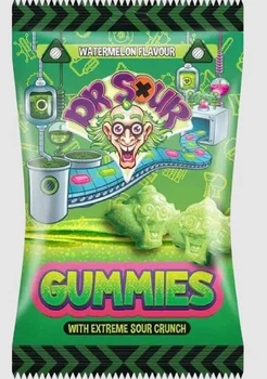 Кислые желейные конфеты Dr. Sour Gummies со вкусом арбуз 200г