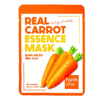 Тканевая маска для лица увлажняющая FarmStay Real Carrot Essence Mask с экстрактом моркови 23 мл