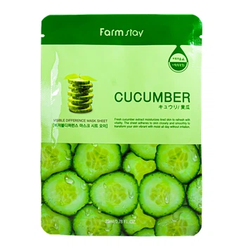 Маска для лица FarmStay Cucumber тонизирующая с экстрактом огурца 23 мл