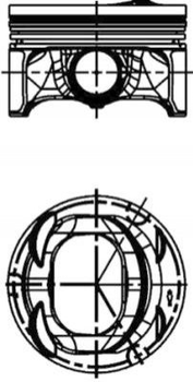 Поршень в комплекте на 1 цилиндр, 2-й ремонт (+0,50) Kolbenschmidt (40846620)