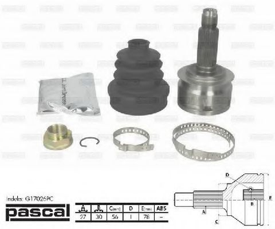 Шарнир приводного вала Pascal (G17026PC)