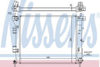 Радіатор HY i30(12-)1.4 CRDI(+)[OE 25310A5800] Nissens (67607)