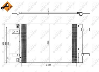 Радиатор кондиционера NRF (350323)