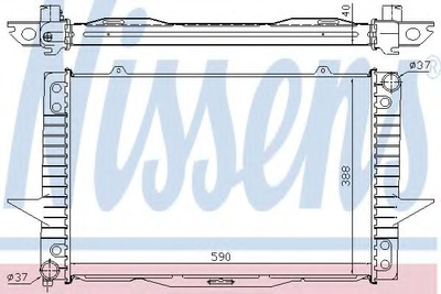 Радіатор VOLVO S70/V70(96-)2.0 i 10V(+)[OE 8603774] Nissens (65536A)