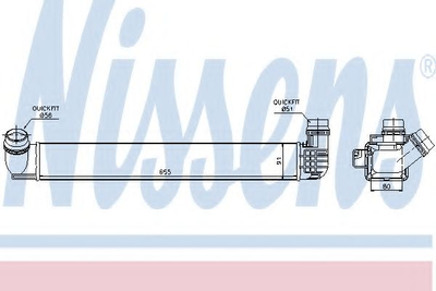 Интеркулер RN MEGANE III(08-)1.2 TCE(+)[OE 14496-0006R] Nissens (96545)