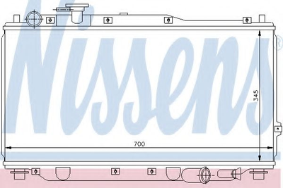 Радіатор KIA CARENS(02-)1.8 i 16V(+)[OE OK2A1-15-200B] Nissens (66604)