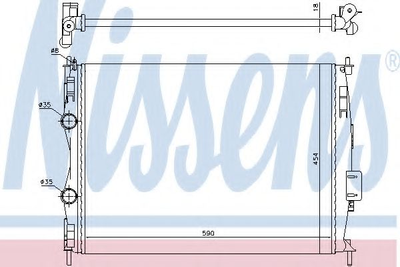 Радіатор NISSAN QASHQAI (J10) (07-) 2.0 i 16V Nissens (67368)