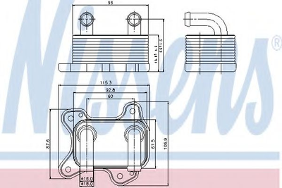 Масл.рад.OPEL ASTRA G(98-)1.7 TD(+)[OE 650616] Nissens (90682)