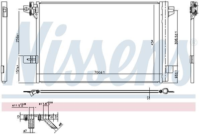 Конденсер VOLKSWAGEN TRANSPORTER T6 (SF, SG) (15-) 2.0 TDI Nissens (940732)