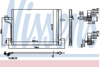 Конденсер FORD KUGA (CBS) (13-) 2.5 i 16V Nissens (940767)