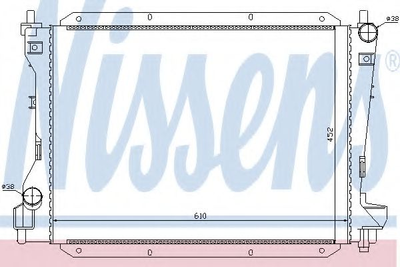 Радіатор JR S-TYPE(98-)2.5 i V6 24V(+)[OE XR8002935] Nissens (66703)