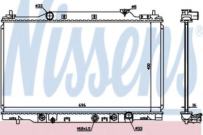 Радиатор HD STREAM(00-)2.0 и 16V[OE 19010-PNA-G01] Nissens (68104)