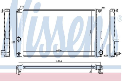 Радиатор TY PRIUS (09-)1.8 HYBRID(+)[OE 1640037230] Nissens (646842)