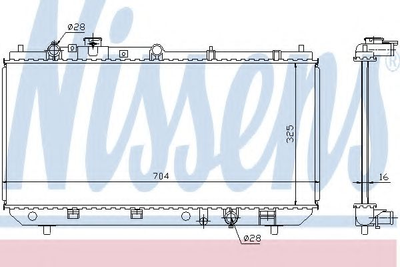 Радиатор MZ 323(98-)1.3 и 16V(+)[OE ZL01-15-200] Nissens (62403)