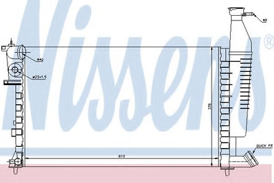 Радіатор CN BERLINGO(96-)1.4 i(+)[OE 1333.02] Nissens (63716)