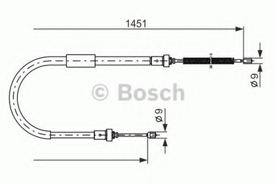 Трос ручного тормоза Bosch (1987477966)