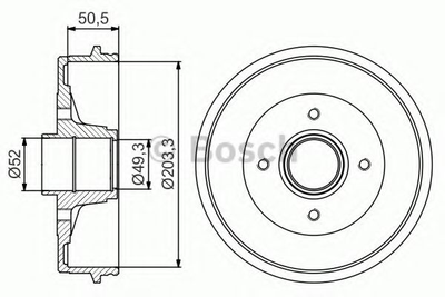 Барабан тормозной Bosch (0986477210)