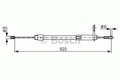 Трос ручного гальма Bosch (1987477846)