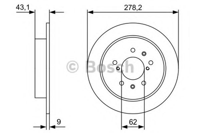 Диск тормозной Bosch (0986479D34)