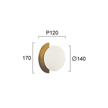 Бра DARCY 4292001 Viokef золото / белый