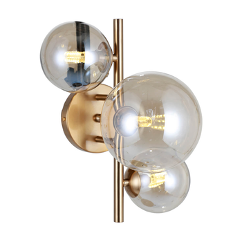 Бра Canello WL-406007-3-HBR Italux античная латунь / янтарный