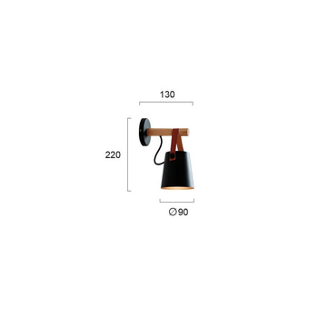 Бра VETRA 4231601 Viokef дерево, черный
