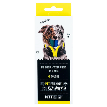 Фломастери Kite Dogs K22-446 6 кольорів 4063276085924