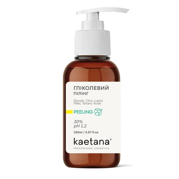 Гликолиевый Каэпилинг Kaetana кислотность 30% рН 1.2 Акне і пост акне гиперпигментация фотостарение 150мл