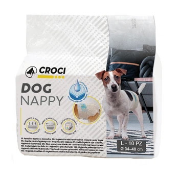 Подгузники для собак 34-48 см Croci Dog nappy L (10 шт/уп)