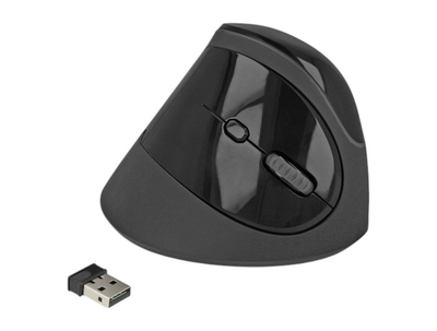 Миша ​​ ​Delock Ergonomic vertical Wireless Black (4043619125999)
