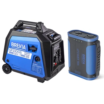 Комплект генератор инверторный Brevia 2,0 кВт (ном 1,8 кВт) + повербанк (Power Bank) Brevia ePower 96Ah