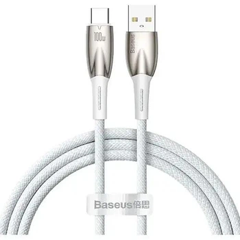 Кабель Baseus Glimmer Series Fast Charging Cable USB to Type-C 100W 1m CADH000402 White