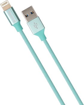 Kabel ColorWay USB - Apple Lightning 2.1A 1 m Mint (CW-CBUL004-MT)