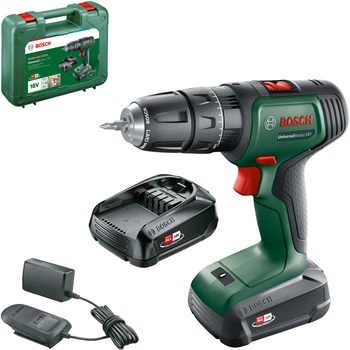 Акумуляторний ударний дриль-шуруповерт Bosch UniversalImpact 18V (2x1.5 Ah) +&nbsp;зарядний пристрій AL 1810 CV (06039D4102)