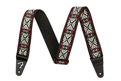 Ремінь гітарний FENDER STRAP 2" PASADENA WOVEN RED SNOWFLAKE (236929)