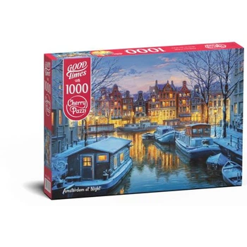 Пазли 1000 елементів CherryPazzi Амстердам вночі (30264) | Пазли зимовий пейзаж Амстердама 30264