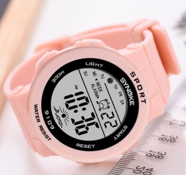 Наручные спортивные часы Sanda Pink с кварцевым механизмом Розовый