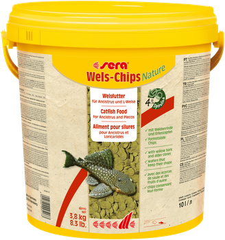 Sera Wels (Catfish) Chips Nature сухий корм для сомиків, чипси, (3,8 кг)